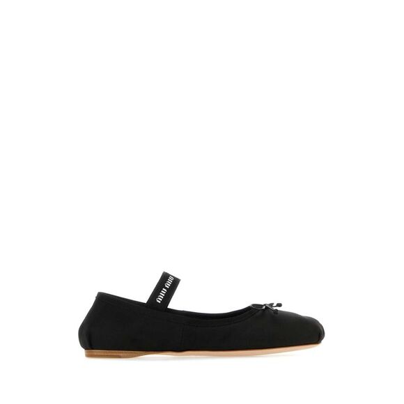 Miu Miu Women Black Satin Ballerinas